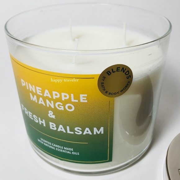 PINEAPPLE MANGO & FRESH BALSAM 3 Wick Candle - Picture 2 of 3